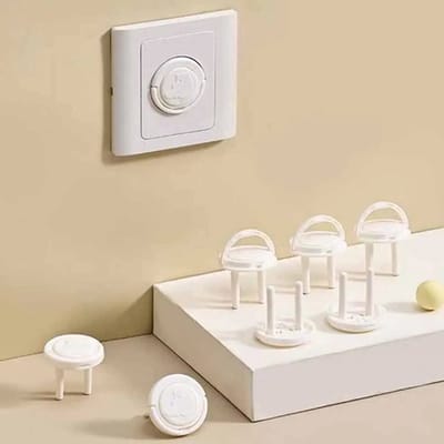 Stopcontactbeschermers - 10 babyveilige stopcontactbeschermers - Beschermt tegen elektrische schokken - Kindveilige stopcontactbeschermers - Europese norm - Wit