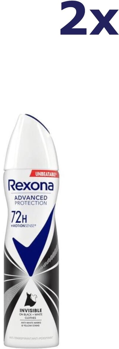 2x Rexona Deo spray - 150ml - Onzichtbaar 72h