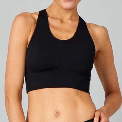 Pure Lime - Padded sportbeha – Zwart – sport bh – sportbeha – fitness – hardlopen – dames – maat M/L