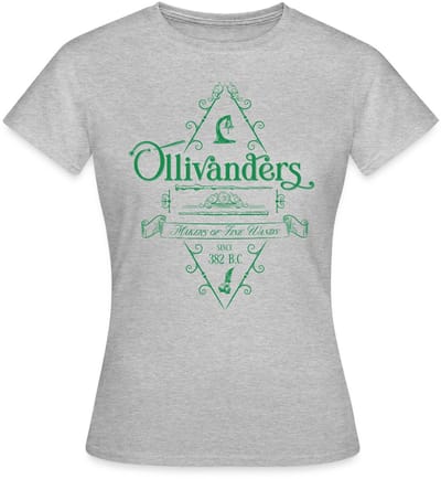 Harry Potter Olivanders Winkel Groen Logo T-Shirt Dames