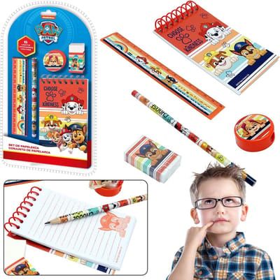 Paw Patrol Schoolbenodigdhedenset, Set voor Jongens, Notitieboekje + Accessoires