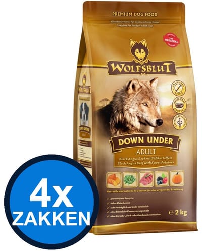 4x Wolfsblut - Adult Down Under - Hondenvoer Droogvoer - 2 kg