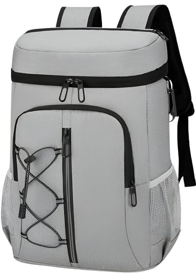 CarryQuest® - Geïsoleerde Koeltas - Lunchtas - Koelrugzak - Uitstekende Isolatie + Comfortabele Schouderbanden - Vershoudtas - Picknicktas - Grijs