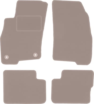 Beige veloursmatten voor: Fiat Grande Punto hatchback (2005-2009)