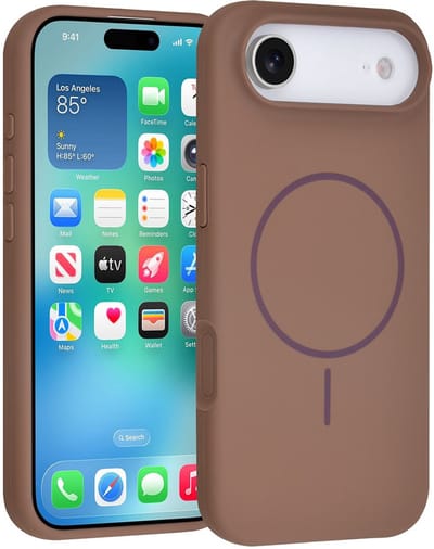 TUNIQ telefoonhoesje voor Apple iPhone 17 Air - MagSafe siliconen backcover - Bruin