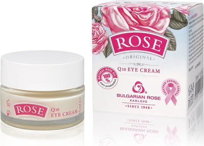 Q10 eye cream Rose Original | 15 ml | Revitaliserende oogcrème met avocado-olie en 100% natuurlijke Bulgaarse rozenolie en rozenwater