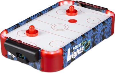 airhockey tafelmodel - professioneel - met LED-verlichting - met ventilatie - incl. Toebehoren