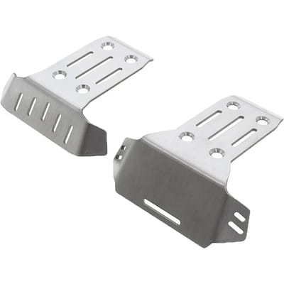 Protecteur d'armure de châssis avant et arrière en acier inoxydable, remplacement pour télécommande Traxxas Sledge 1/8 argenté