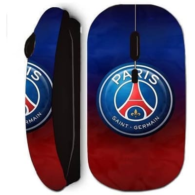 Souris sans fil maniacase noir PSG Logo coloré