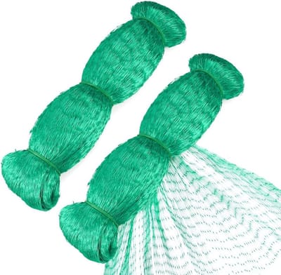 Dailygoods- Tuingaas Groen 2x10m - 2 Stuks - Vogelnet - Bescherming tegen Dieren - UV-bestendig - Lichtgewicht Polyethyleen - 15x15mm Gaten - Plantennet
