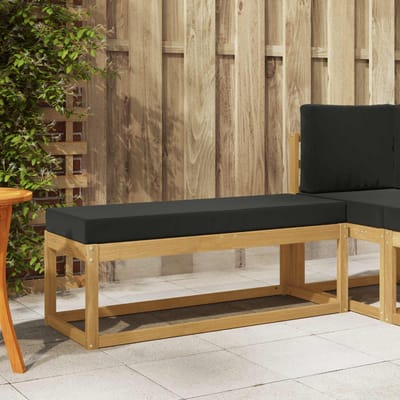 vidaXL - Buitenstoel - Bank - Massief - Acacia - Hout - Wit