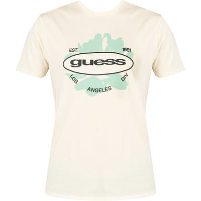 Guess T-Shirt LA Logo Mannen geel