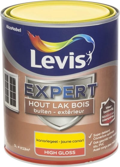 Levis - Expert Hout Lak Buiten High Gloss - Kanariegeel - 1 L