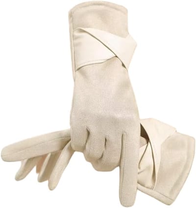 Winterhandschoenen voor dames - Touchscreen-compatibele handschoenen - Kunstsuède materiaal - 22*8cm - Zacht en warm - Elegant, stijlvol en veelzijdig - Geschikt voor hardlopen, reizen en autorijden bij koud weer - Beige