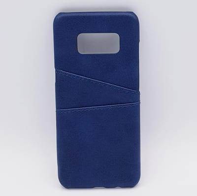 geschikt voor Samsung S8 – kunstlederen back cover / wallet – blauw
