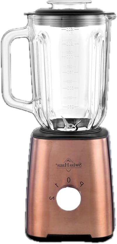 Blender met hakmolen - Mixer apparaat - Smoothies maken - 500W motor - 1.5 liter kom - Goud