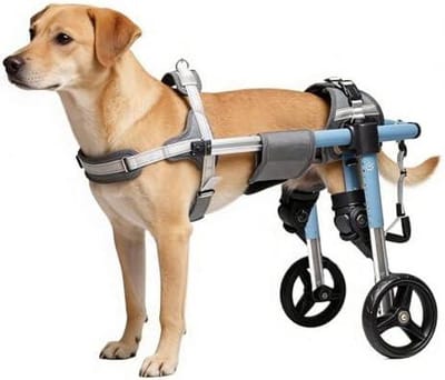 Honden Rolstoel Achterpoten - Mobiliteitshulp Hond - Huisdier Ondersteuning - Verstelbaar Aluminium Frame - Meerdere Maten - Zilver