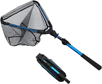 Opvouwbaar visnet met telescopische handgreep, duurzaam nylon voor veilig vissen en waterteruggeven, 92 cm lang