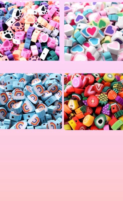 Akyol - kraaltjes – 80 stuks – diverse kraaltjes – fruit – regenboog -regenboog kraaltjes – hartje - smiley – creatief - decoratie – cadeau