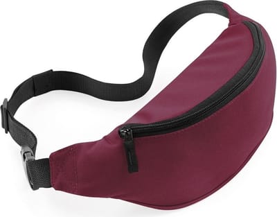 Bagbase Heuptasje/buideltasje - bordeaux rood - 38 x 14 cm - Festivaltasjes en outdoor