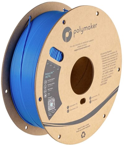 Polymaker PB01042 PB01042 Filament PETG Hittebestendig, Hoge treksterkte 1.75 mm 1000 g Electric Blue PolyLite™ 1 stuk(s)