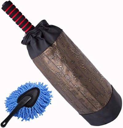 Auto Wassen Borstel - Reinigingsborstel Microfiber - Auto Exterieur Reinigen - Telescopisch Handvat - 64-78 cm - Zwart
