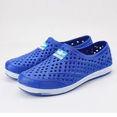 Zomer Heren Strand Schoenen Dikke Zool Antislip Hol Ademend Hardlopen Casual Schoenen 44 blauw