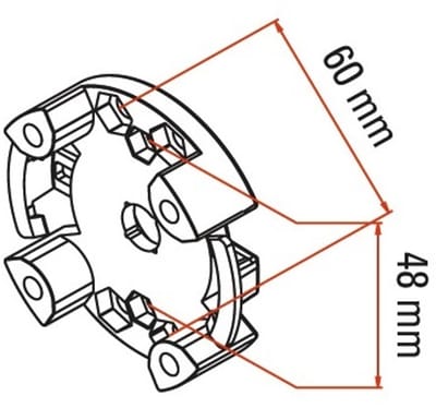 Motorsteun TM2 45 - universeel < 30 Nm