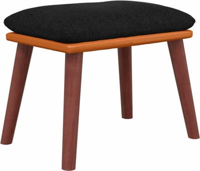vidaXL - Voetenbank - 45x29,5x35 - cm - stof - en - kunstleer - zwart