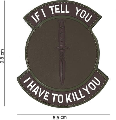 101 Inc Embleem 3D Pvc If I Tell You Bruin  Groen  16094