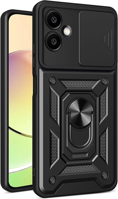Hoesje geschikt voor Samsung Galaxy A06 4G/5G - Techsuit Camshield Back Cover - Zwart