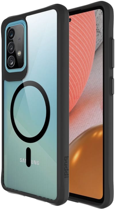Buddi Hybrid - Hoesje Geschikt voor Samsung Galaxy A52 / A52S - Compatibel met MagSafe - Back Cover met Magneet - Magnetische Beschermhoes - Case Transparant Zwart