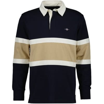 Gant Trui Cut And Sewn Multi Stripe Rugger Avond Blauw / male
