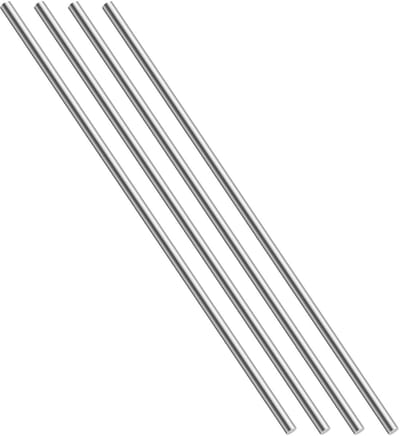 Ronde Stalen Staven 5 x 300 mm - 4 Stuks, Roestvrij Staal 304 voor DIY Projecten, Modelbouw en Creatieve Klussen