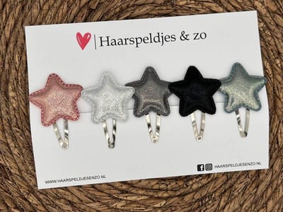 Haarspeldje stars setje 3 - sterretjes - glamour - kerst - decembercollectie - najaar
