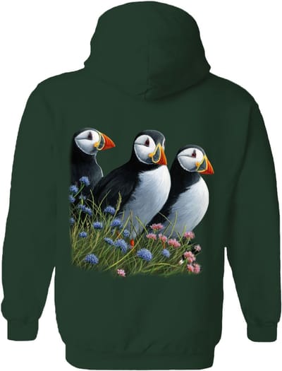Papegaaiduikers Summer Visitors - Puffins The Coloured House Hoodie S