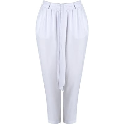 Vrouwelijke crêpe broek met trekkoorden Mat Fashion