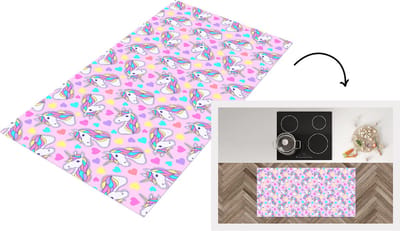 Keukenloper - Loper keuken - Eenhoorn - Regenboog - Patronen - 120x60 cm - Keukenloper vinyl