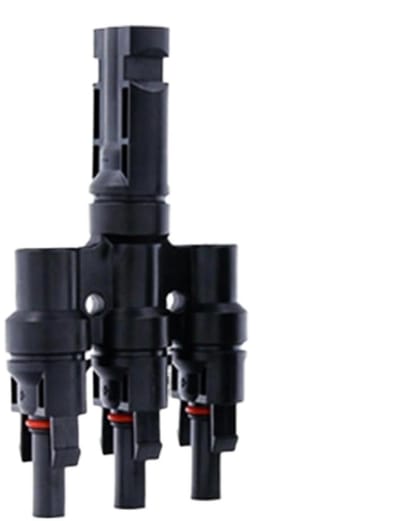 Zonnepaneel Connector - Vertakking Adapter - Energie Opwekken - Waterdichte 3-naar-1 - 10.8 x 6.3 cm - Zwart