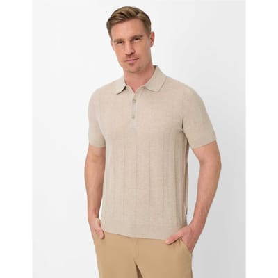 Brax Heren Polo  Style PASCAL beach, beige, maat XXXL