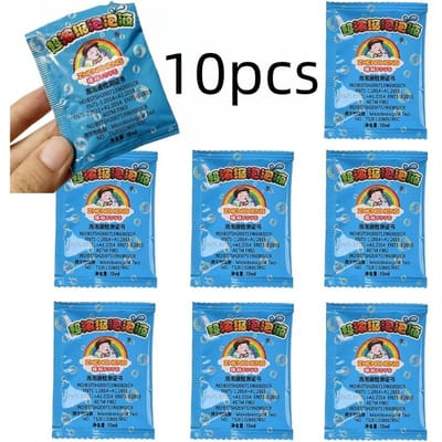 10 Stuks 10ML1 Pak Nieuw Concentraat Bellen Vloeibare Zeep Water Zeepbel Blaasapparaat Accessoires Zeepbel Vloeistof Bel Navullingen speelgoed blue