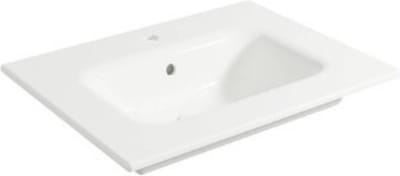 Saqu Fluente Wastafel 1 bak 1 krg 61x46x1 cm Glans Wit