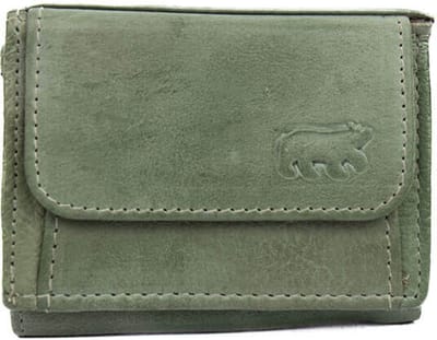 Bear Design Nana Leren Overslagportemonnee - Mint
