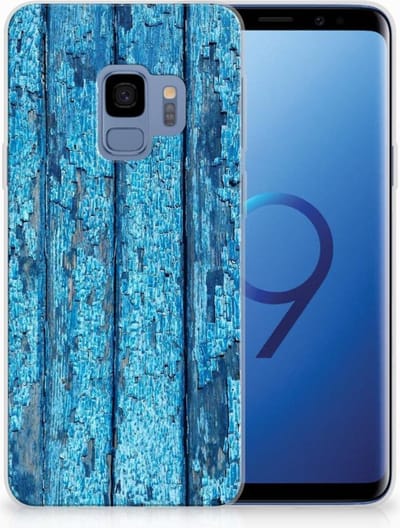 Samsung Galaxy S9 Bumper Hoesje Wood Blue