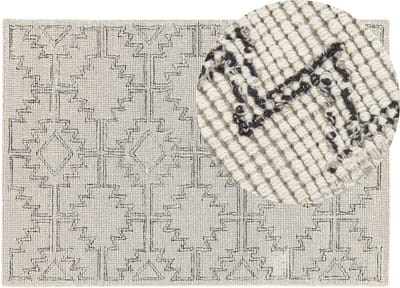 URLA - Vloerkleed - Lichtbeige - 140 x 200 cm - Wol