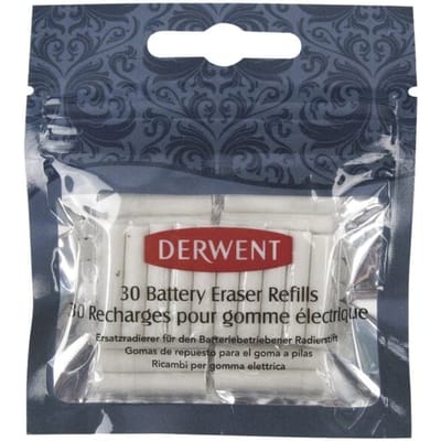 Derwent Vullingen voor Gum op Batterij - 30 Stuks - Wit