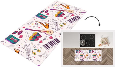 Keukenloper - Loper keuken - Muziek - Instrumenten - Quotes - 120x50 cm - Keukenloper vinyl