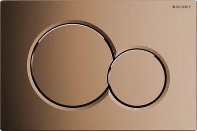 Geberit Sigma01 bedieningsplaat - 2-toets spoeling - ronde knoppen - edel - glans messing goud
