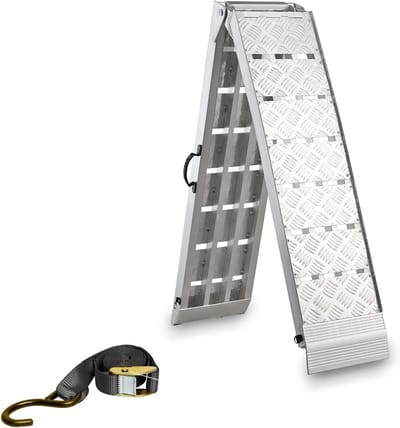 Anti-slip Aluminium Oprijrampen voor Motorfiets, Grasmaaier en Auto - Laadvermogen 680kg