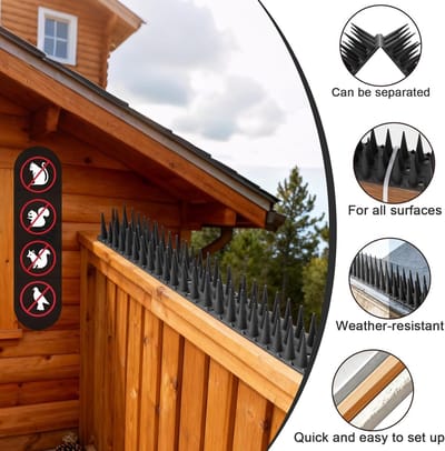 Effectieve vogelwering met 11 stuks muurspikes van 3,15 meter voor het afschrikken van duiven, ideaal voor tuinen, patio's en hekwerken met bevestigingsmateriaal.